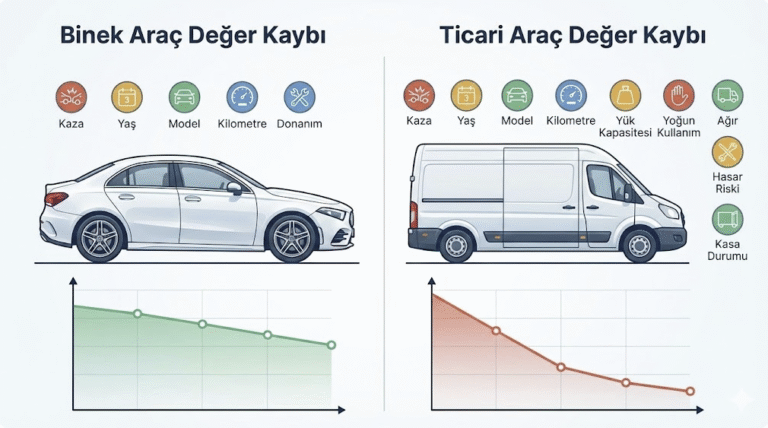 Ticari Araç Değer Kaybı Hesaplaması: Binek Araçlardan Farkları Nelerdir?